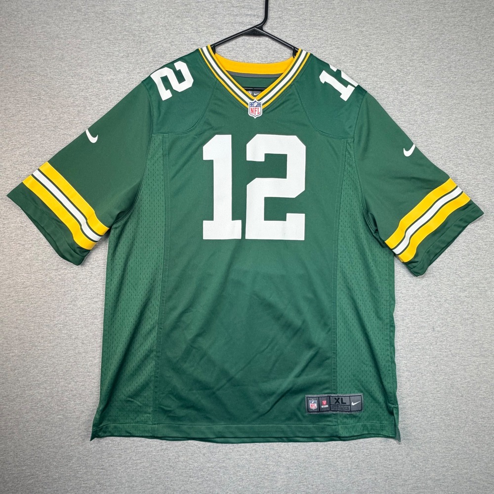 Nike Mens Green Bay Packers Aaron Rodgers 12 On Field Jersey XL NFL Football